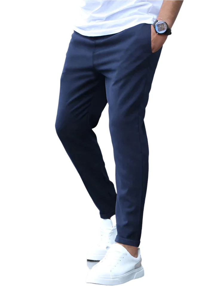 Pantalon homme slim | Coupe moderne, poches latérales et arrière | Style polyvalent casual ou semi formel