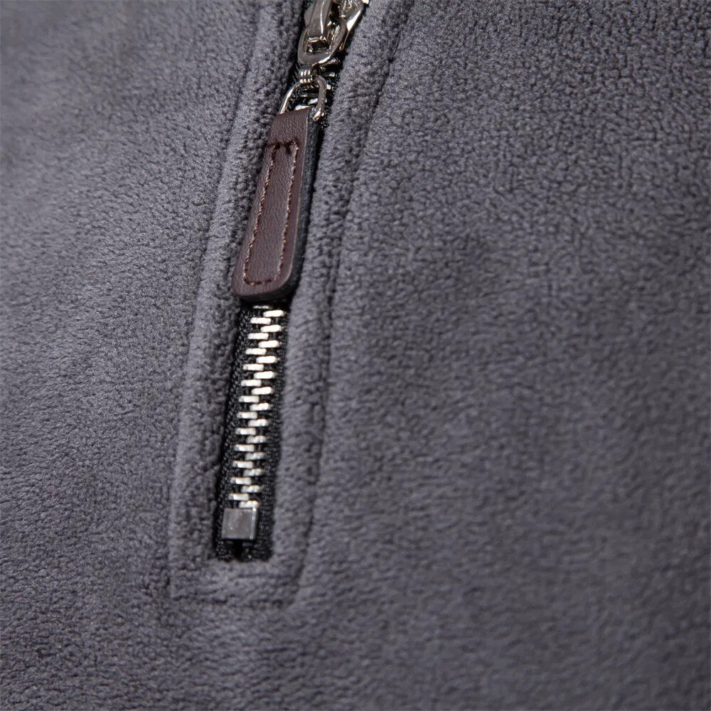 Pull Zippé Polaire Homme Confortable et Facile d’Entretien | Style Polyvalent Automne Hiver