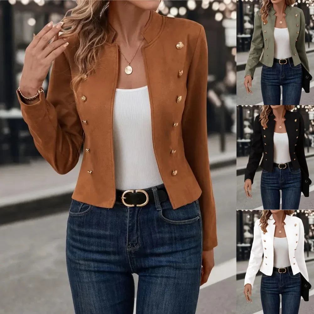 Blazer femme | Coupe structurée, col tailleur | Veste chic pour bureau et sorties