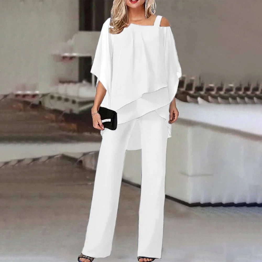 Ensemble 2 pièces femme | tenue épaules dénudées à l’allure fluide