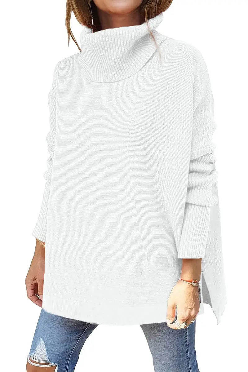 Pull Col Roulé Femme En Maille Douce | Chaud Et Confortable Pour L’Hiver