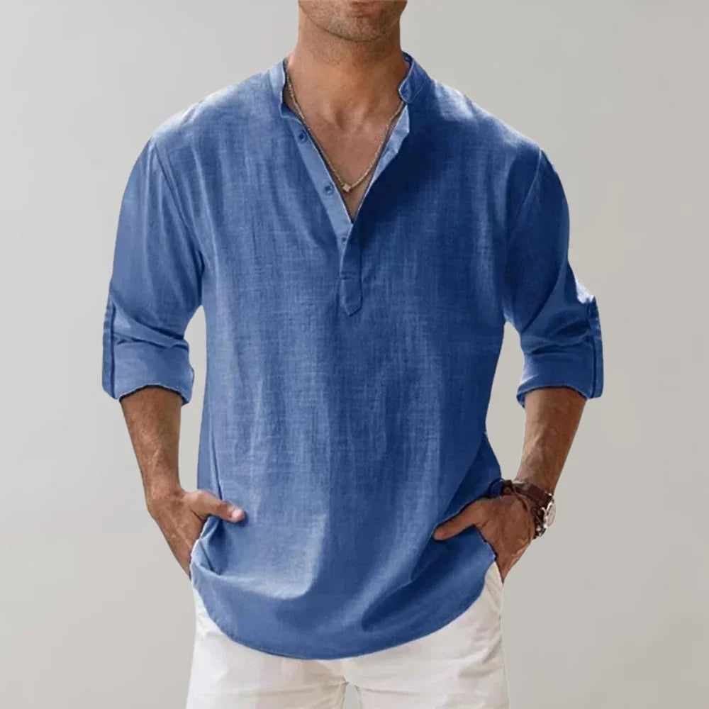 Chemise Sejer pour homme à manches longues avec patte de boutonnage
