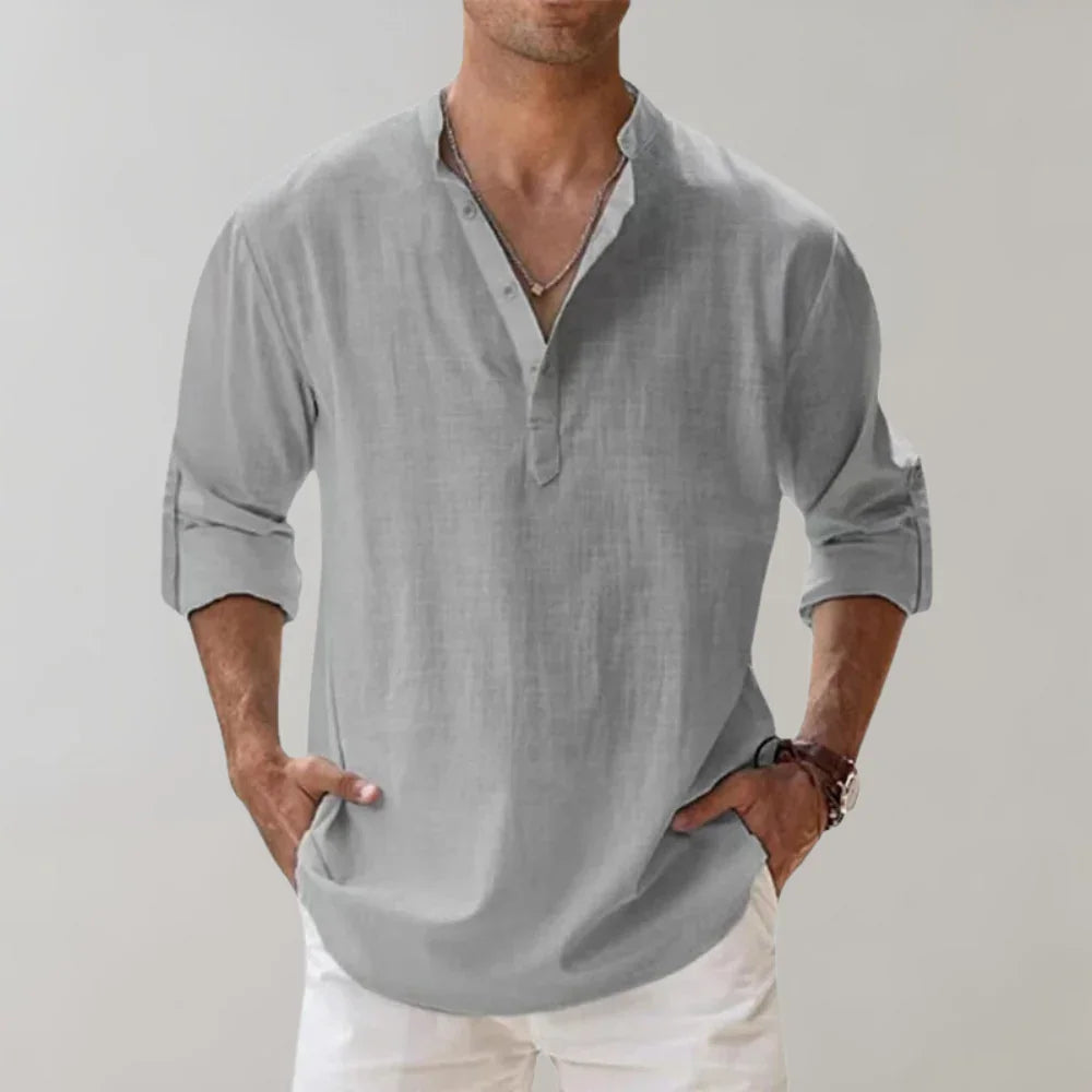 Chemise Sejer pour homme à manches longues avec patte de boutonnage