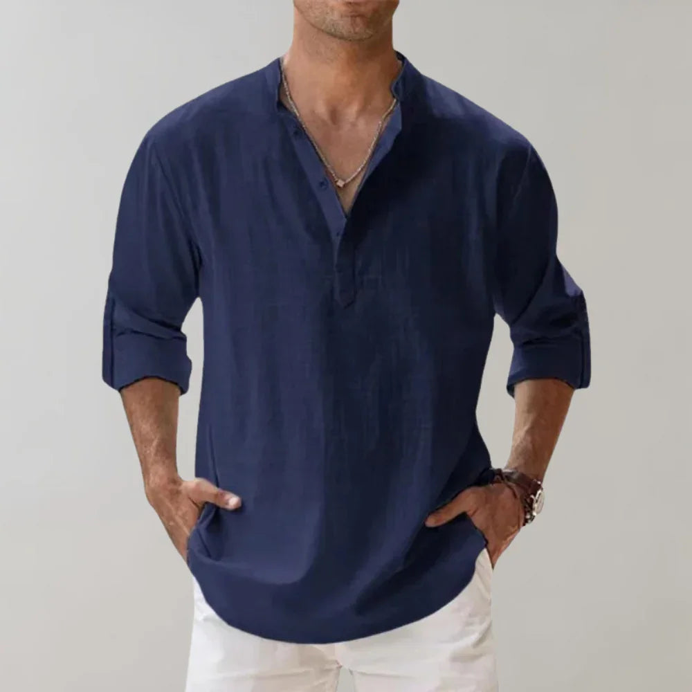 Chemise Sejer pour homme à manches longues avec patte de boutonnage
