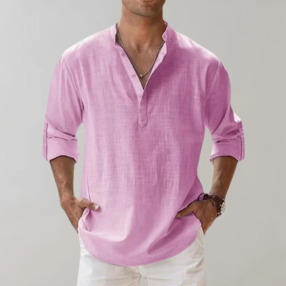 Chemise Sejer pour homme à manches longues avec patte de boutonnage