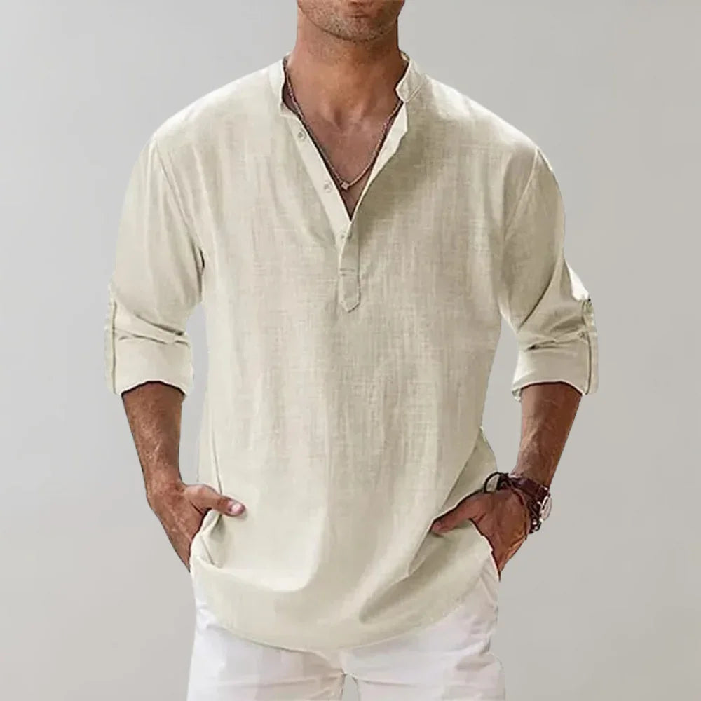 Chemise Sejer pour homme à manches longues avec patte de boutonnage