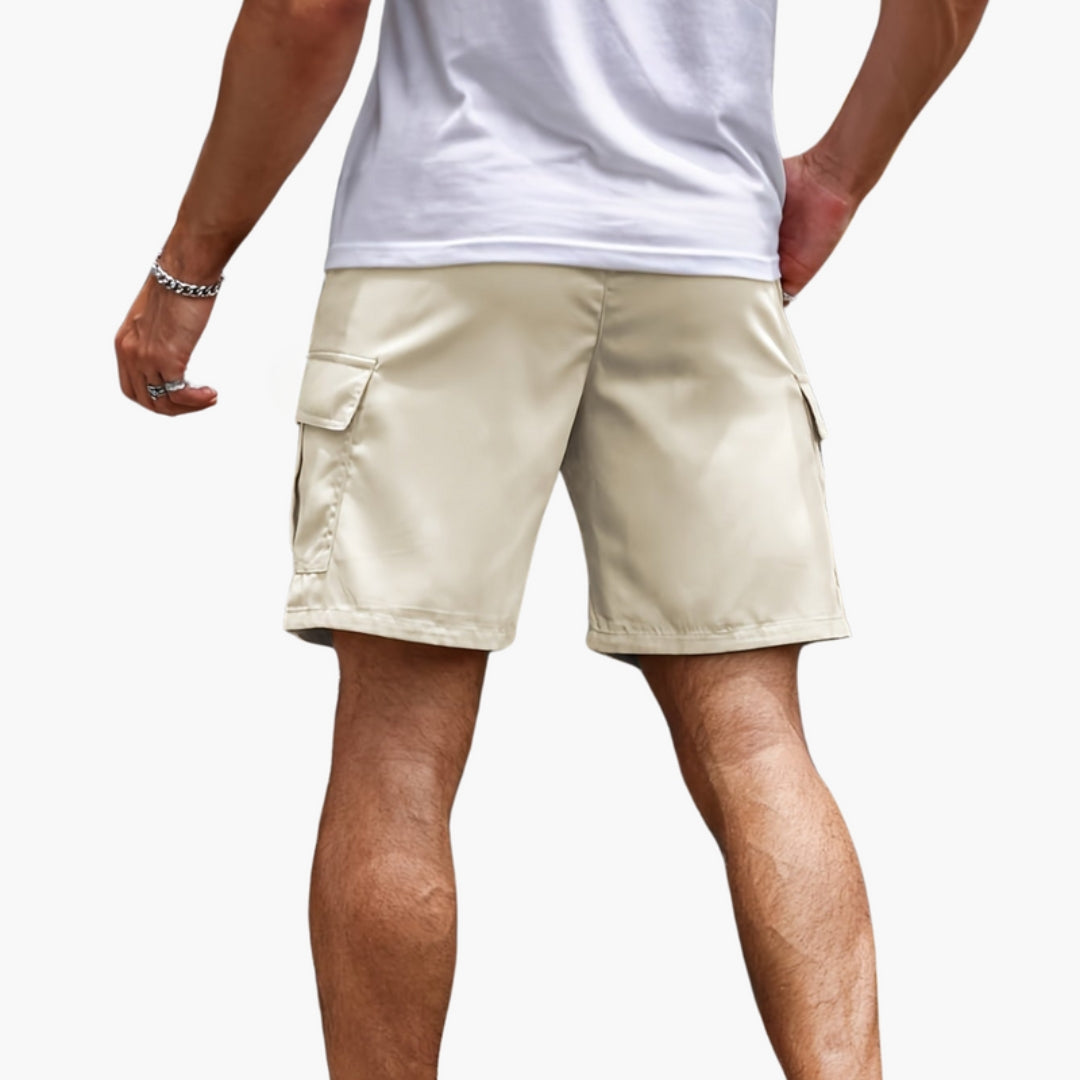 Pantaloncini cargo da uomo con orlo dritto