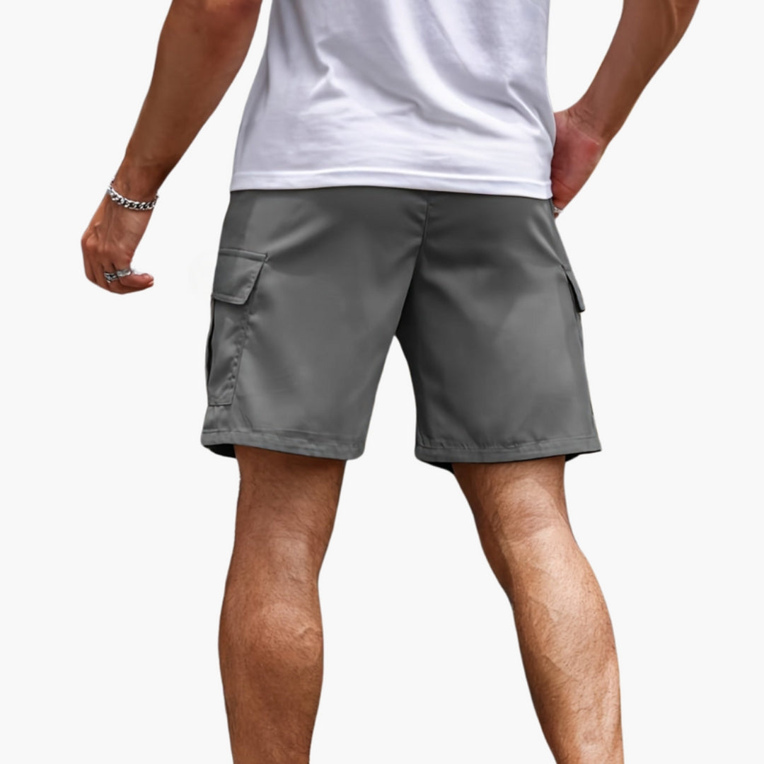 Pantaloncini cargo da uomo con orlo dritto