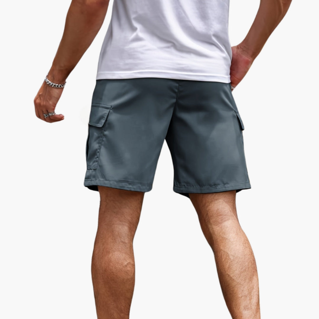Pantaloncini cargo da uomo con orlo dritto