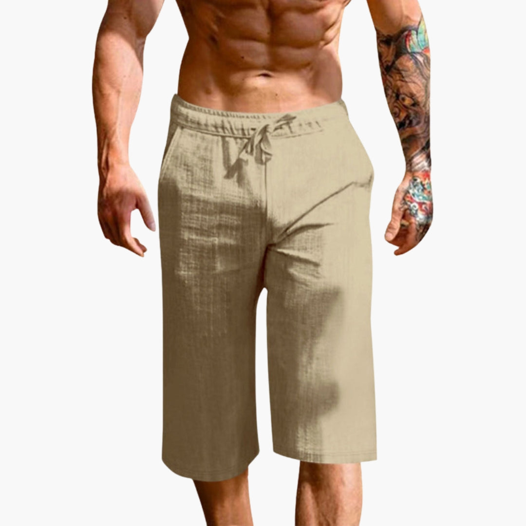 Pantaloncini sportivi da uomo con gambe dritte