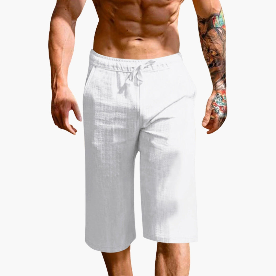 Pantaloncini sportivi da uomo con gambe dritte