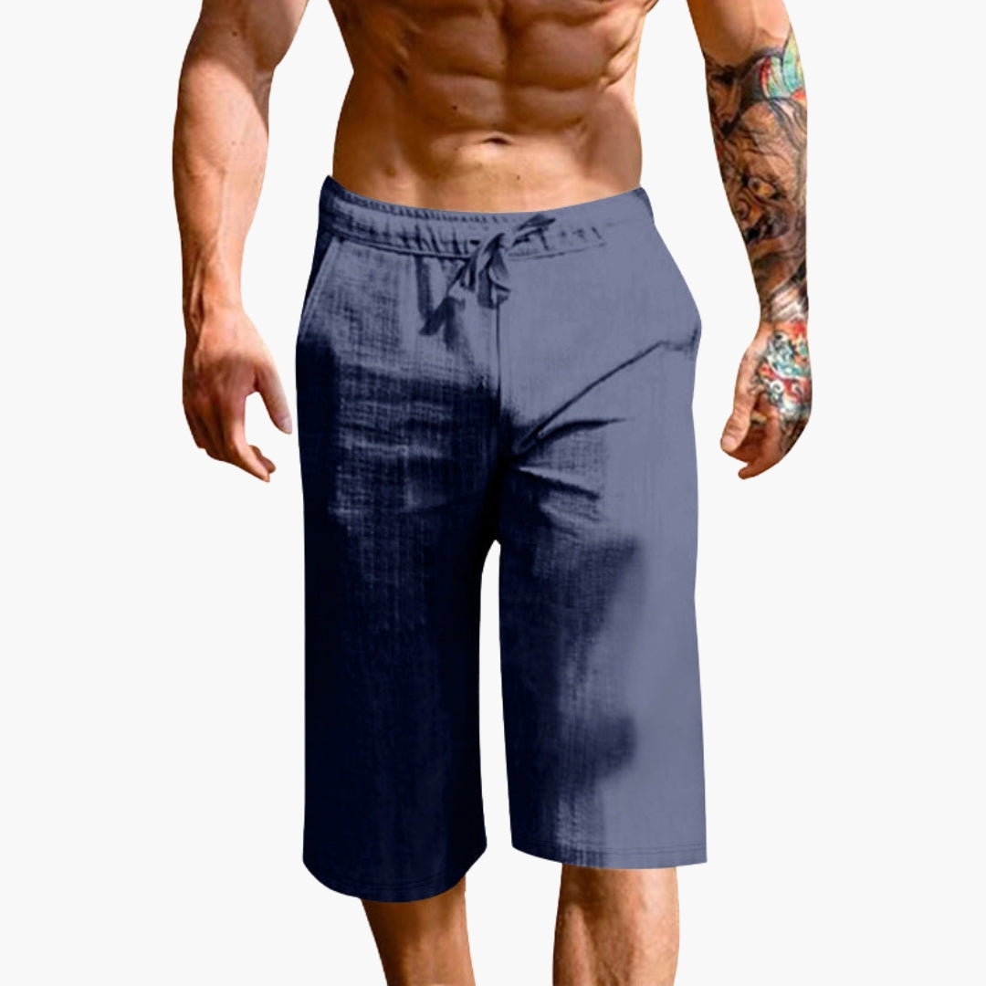 Pantaloncini sportivi da uomo con gambe dritte