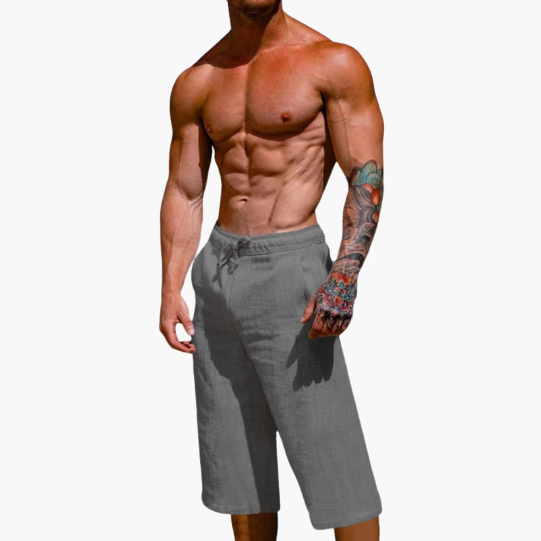 Pantaloncini sportivi da uomo con gambe dritte