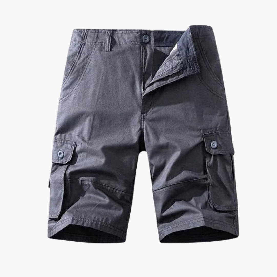 Short cargo homme a fermeture bouton