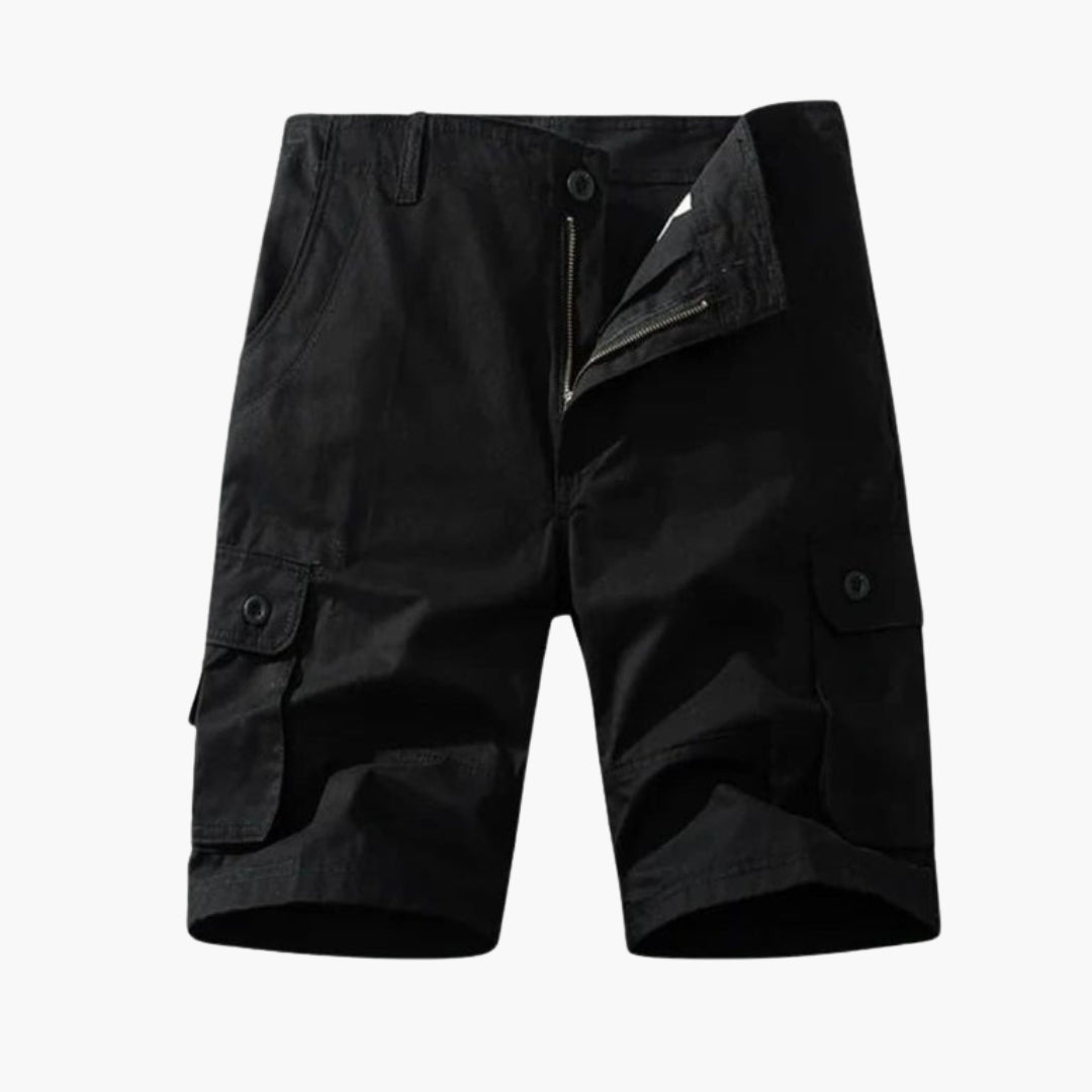 Short cargo homme a fermeture bouton