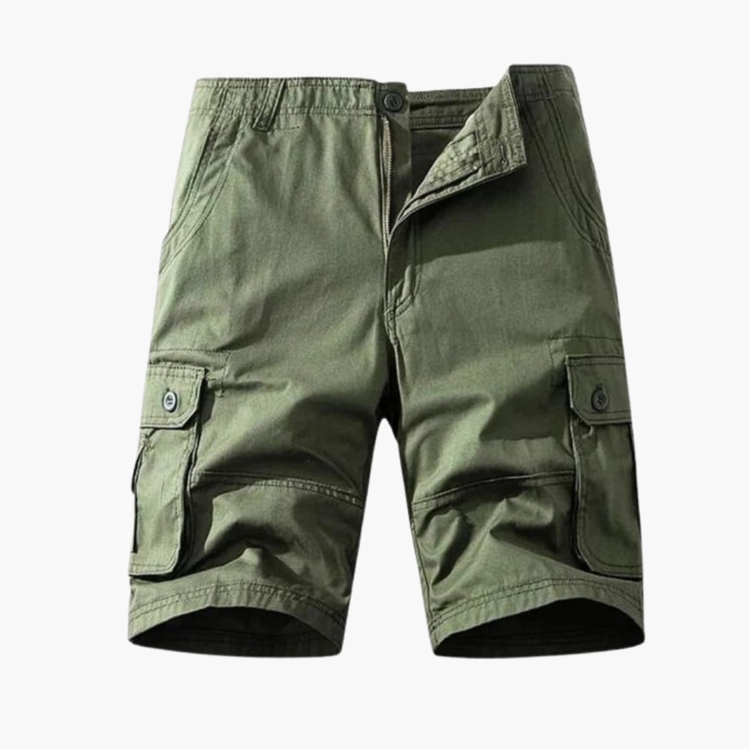 Short cargo homme a fermeture bouton