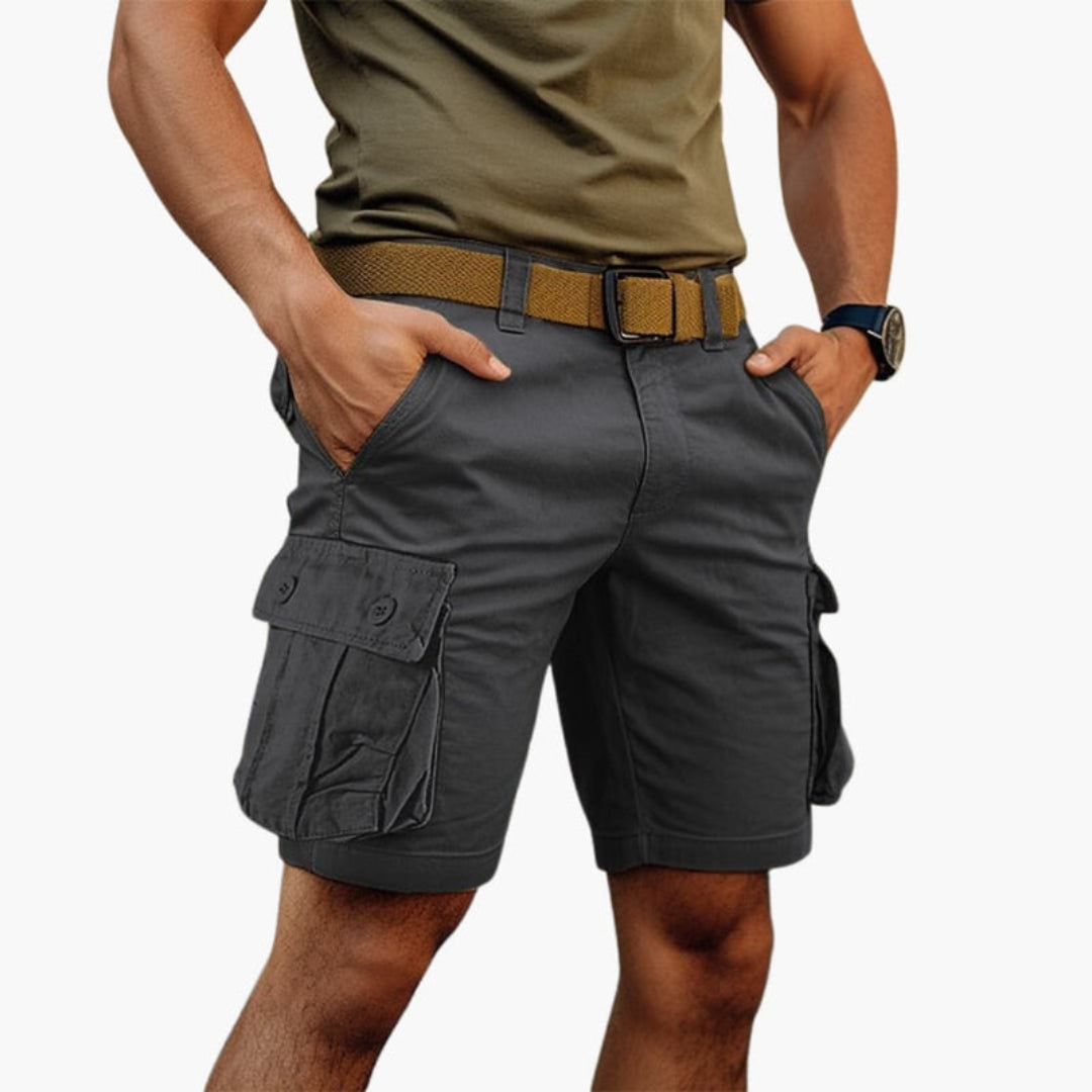 Pantaloncini cargo da uomo con chiusura lampo