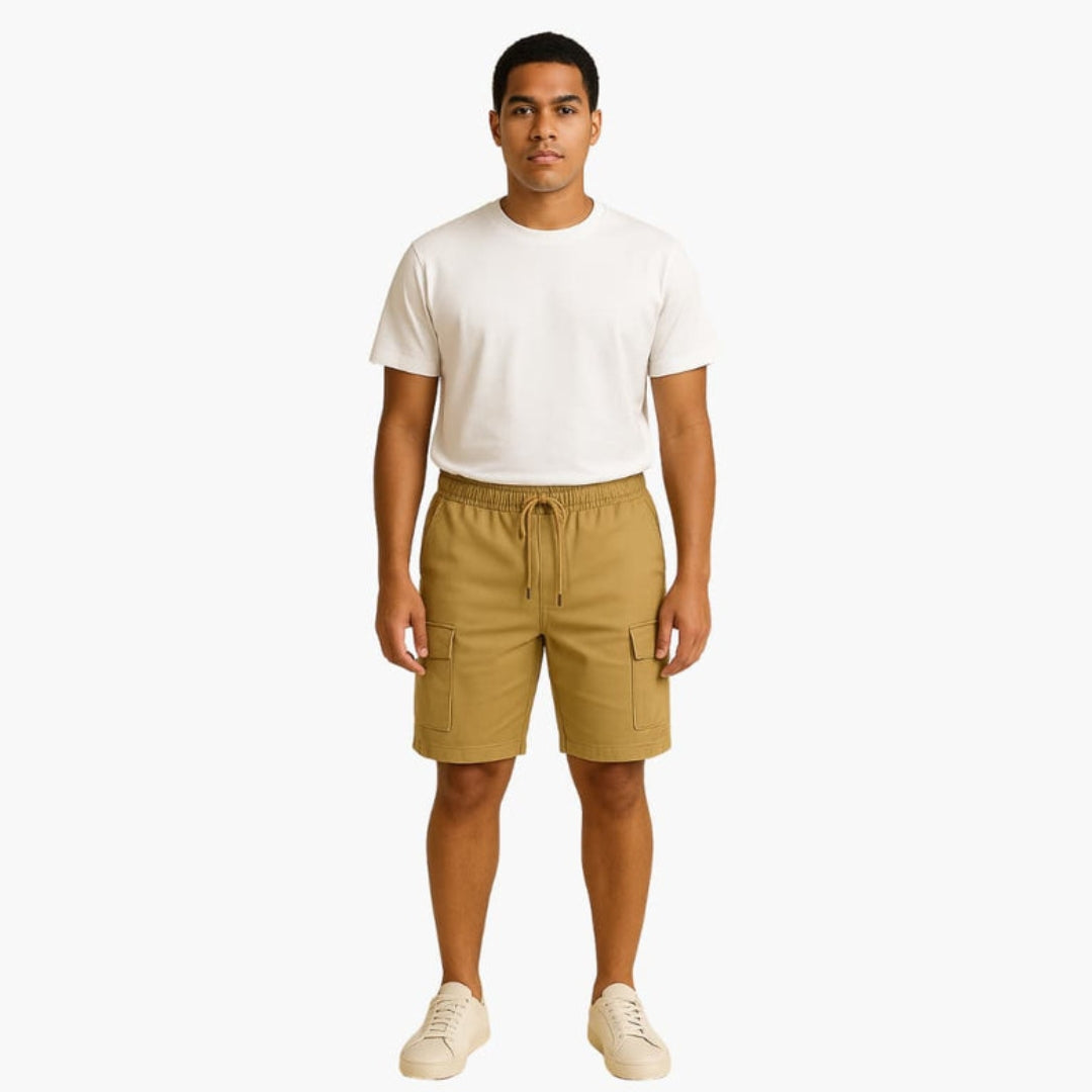 Pantaloncini cargo da uomo con tasca a patta