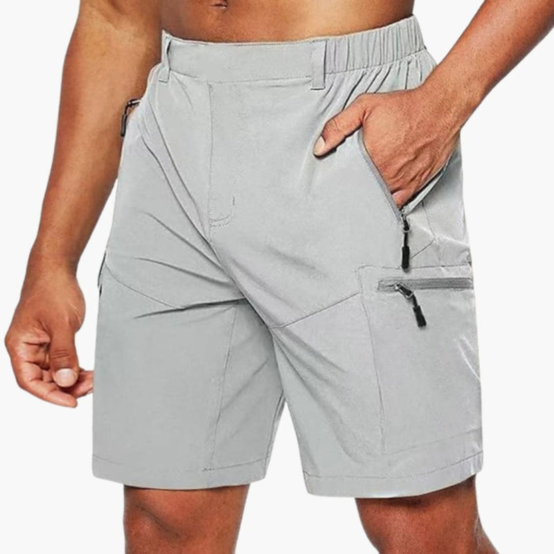 Pantaloncini cargo da uomo con tasche con cerniera