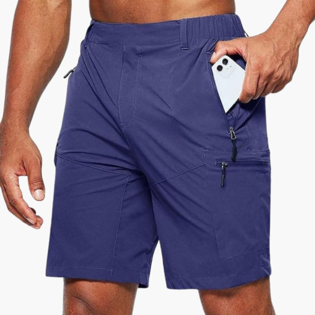 Pantaloncini cargo da uomo con tasche con cerniera