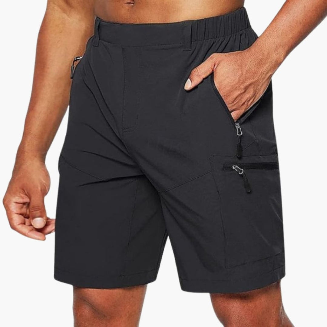 Pantaloncini cargo da uomo con tasche con cerniera