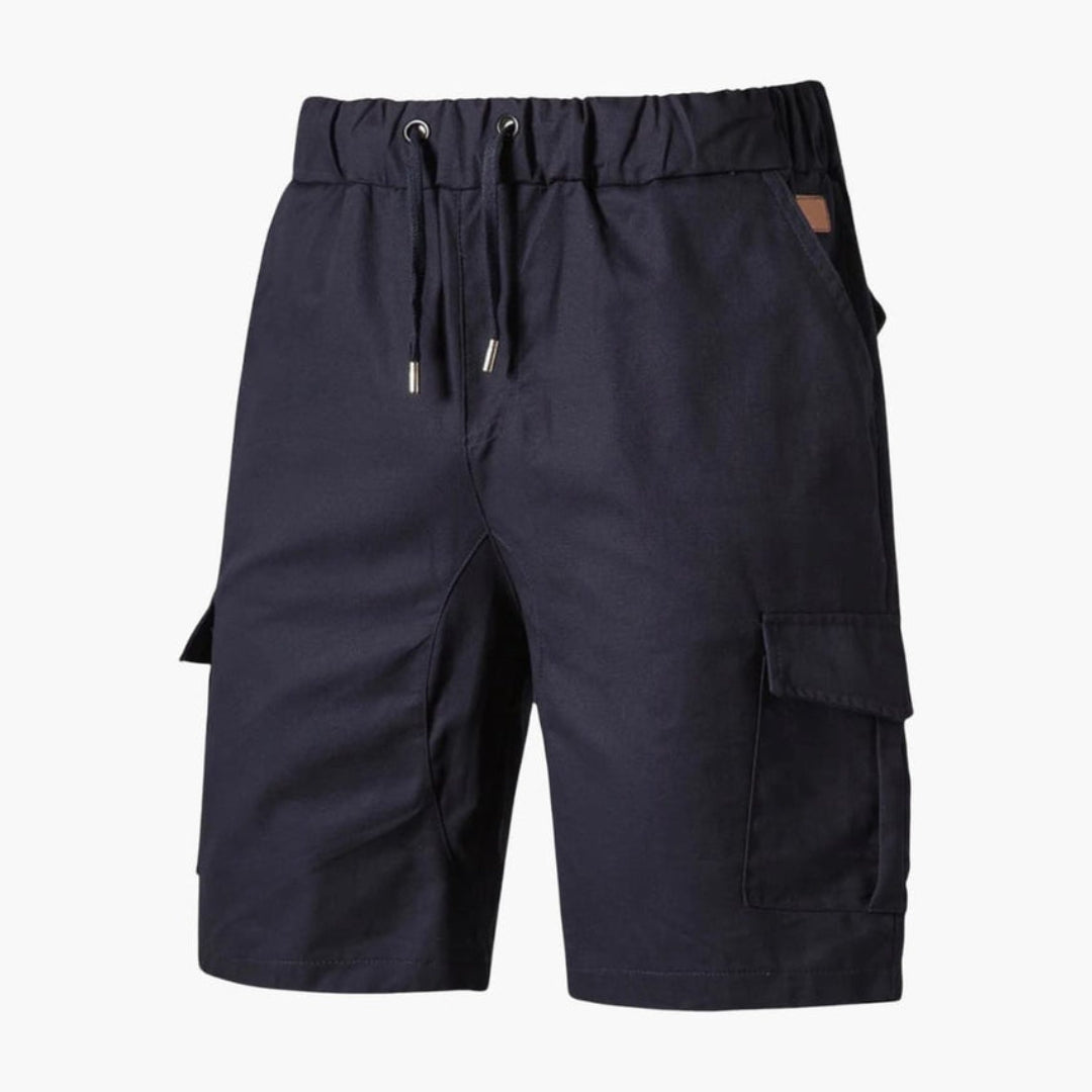 Short cargo homme avec taille à cordon ajustable