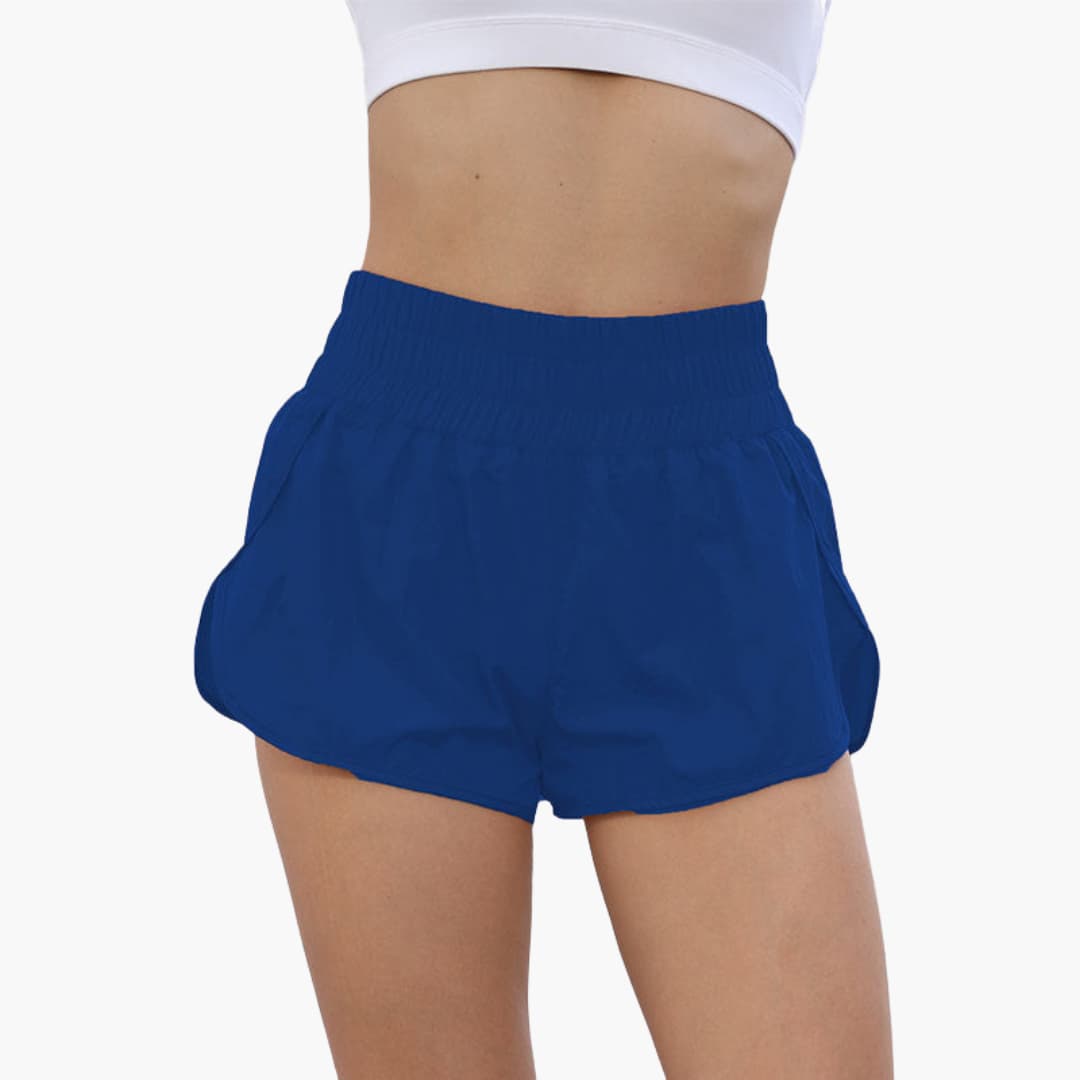 Short da corsa donna con vita elasticizzata e tasche laterali