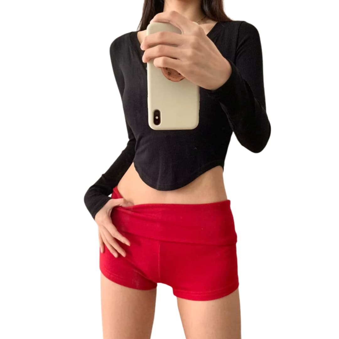 Short sportivo da donna con vita alta