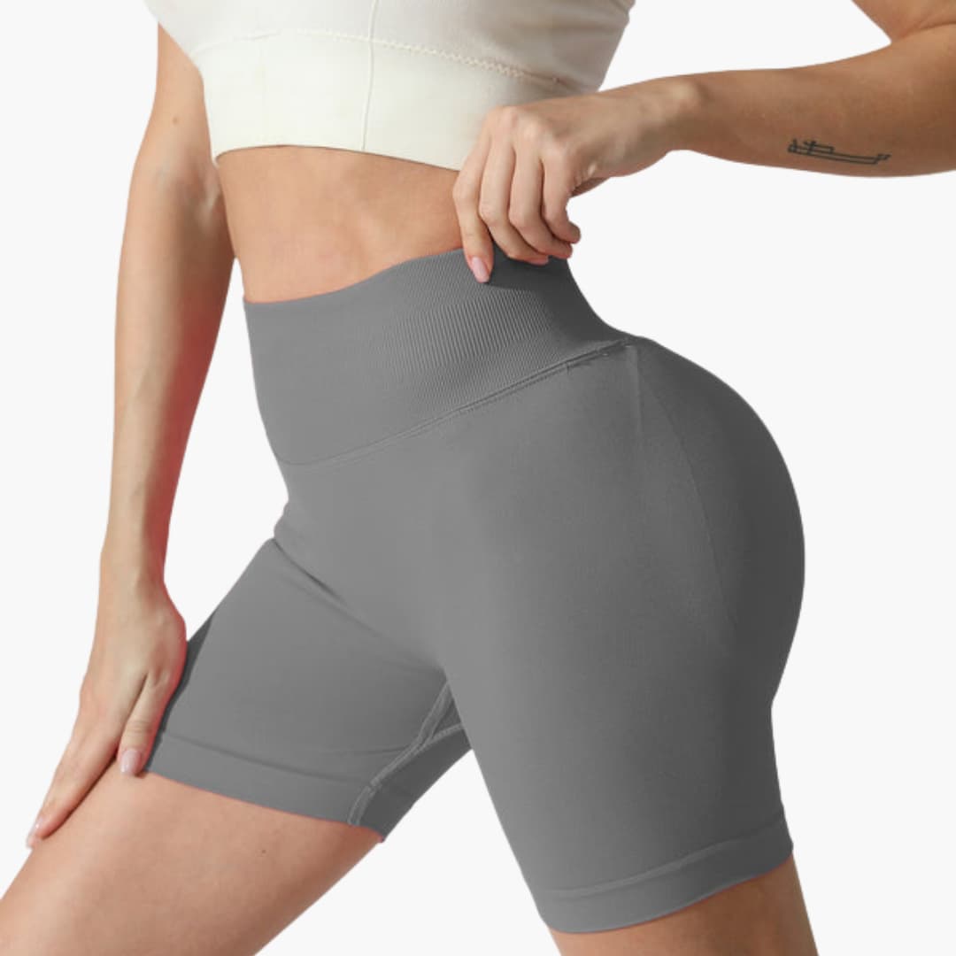 Short sportivo da donna a vita alta con taglio aderente