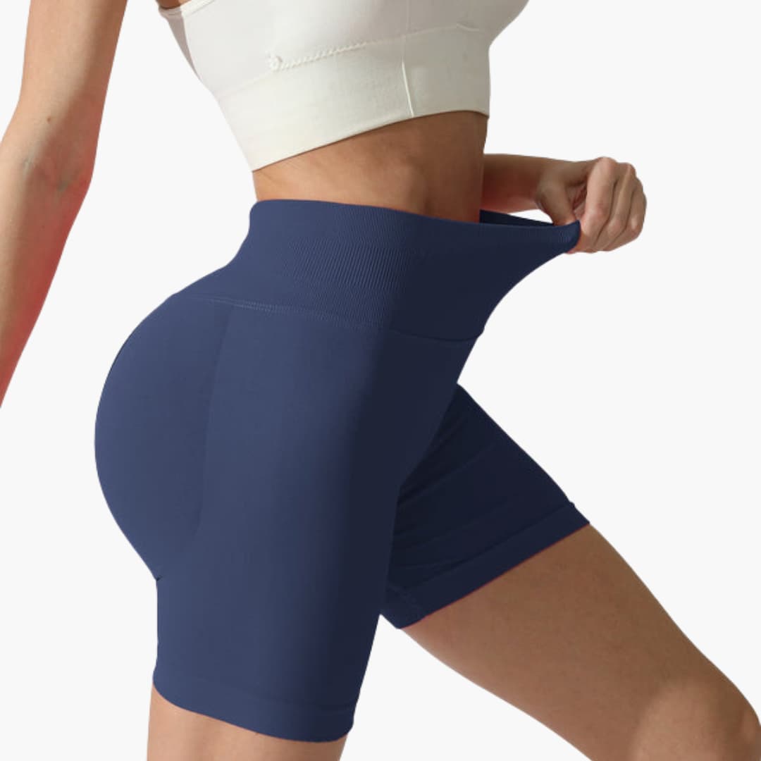 Short sportivo da donna a vita alta con taglio aderente