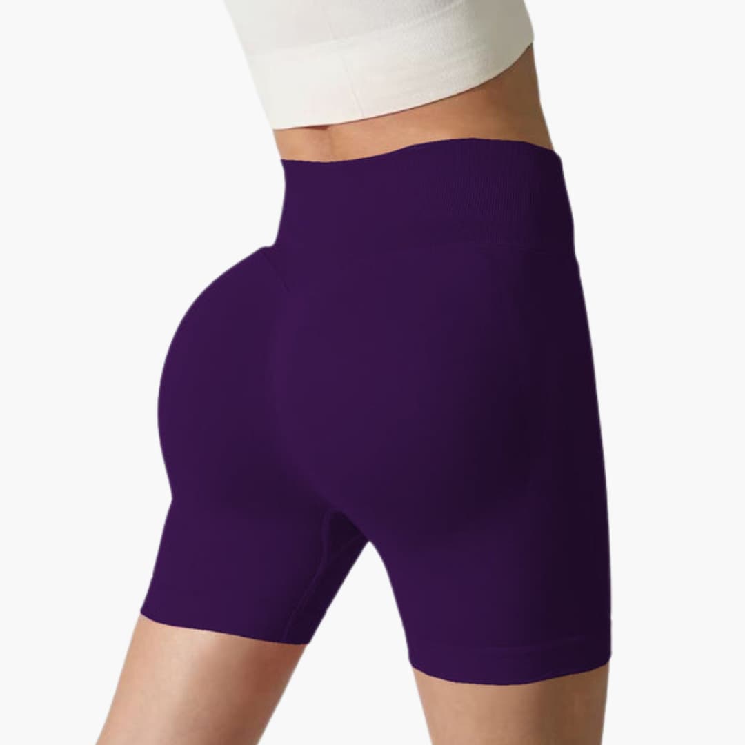 Short sportivo da donna a vita alta con taglio aderente