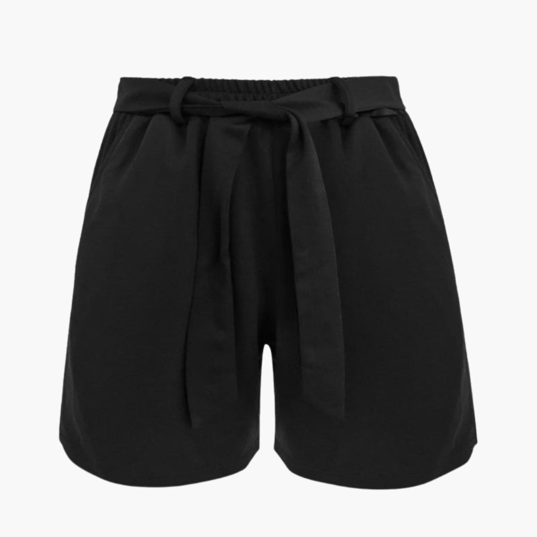 Short femme à taille élastique avec lien à nouer