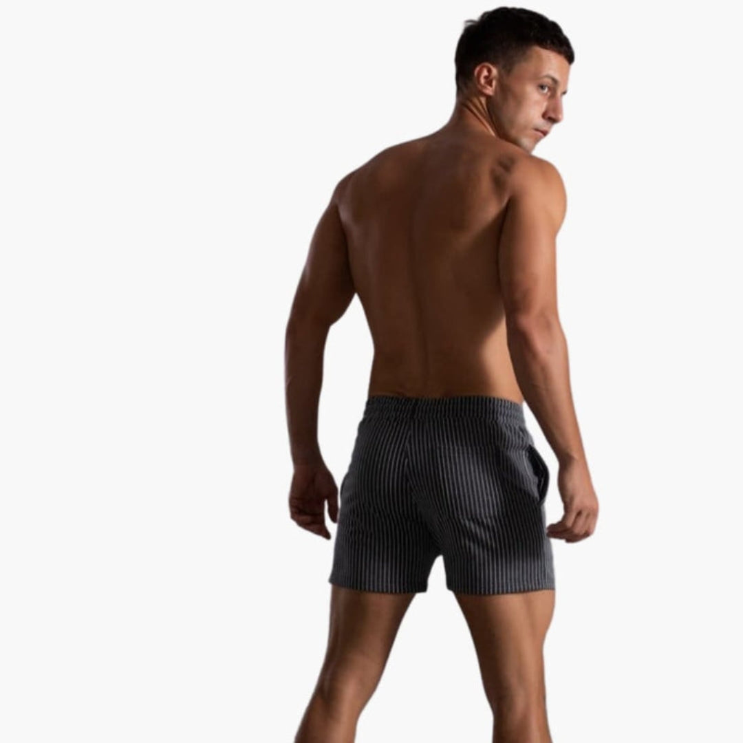 Pantaloncini da uomo con coulisse e motivo a righe