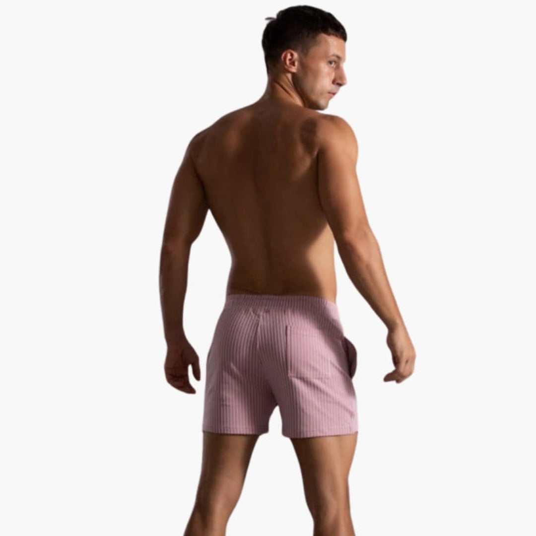 Pantaloncini da uomo con coulisse e motivo a righe
