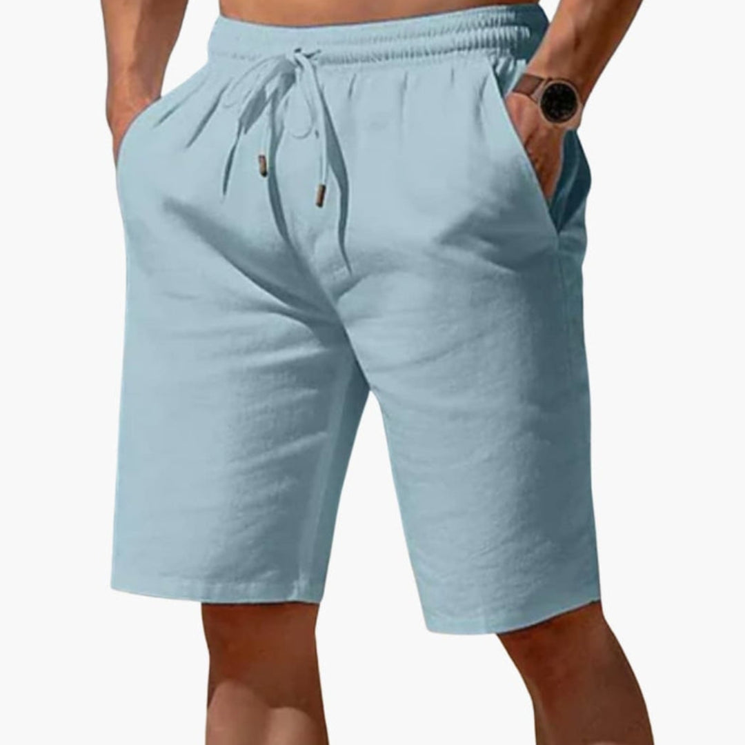Pantaloncini uomo a vita con tasche laterali e superficie liscia