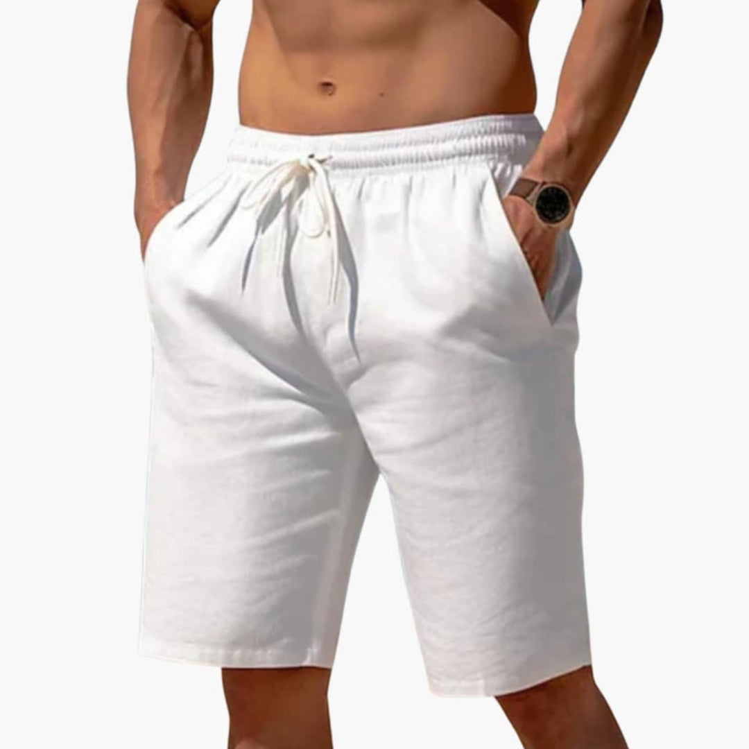 Pantaloncini uomo a vita con tasche laterali e superficie liscia