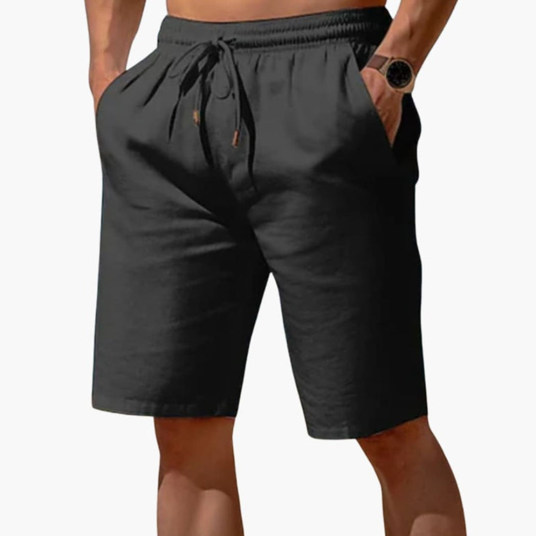 Pantaloncini uomo a vita con tasche laterali e superficie liscia