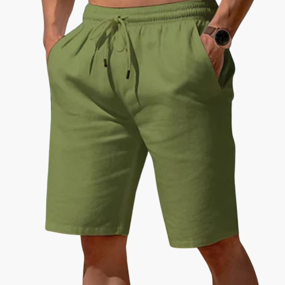 Pantaloncini uomo a vita con tasche laterali e superficie liscia