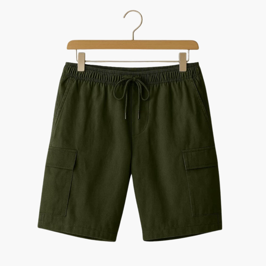 Pantaloncini da uomo con coulisse e tasche cargo