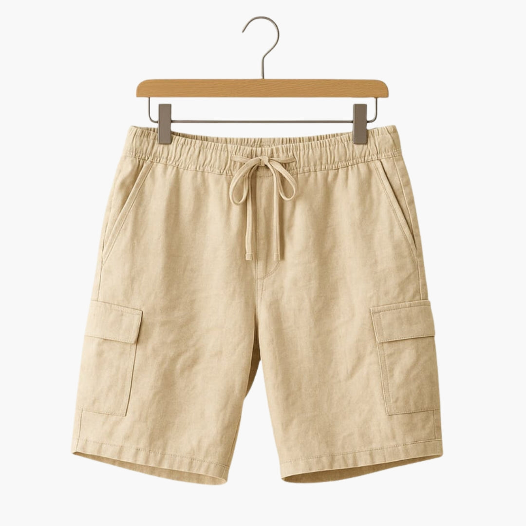 Pantaloncini da uomo con coulisse e tasche cargo