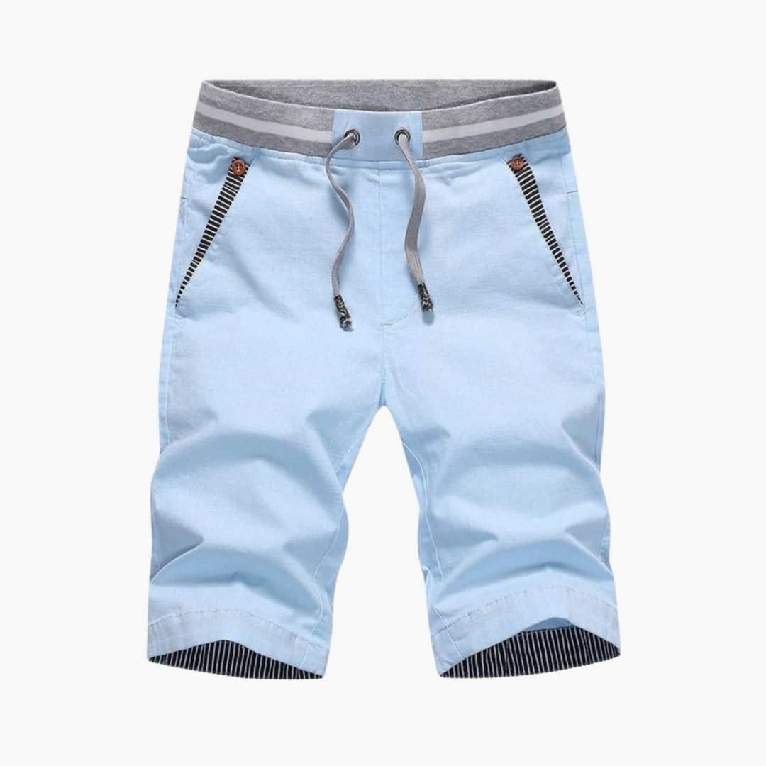 Pantaloncini uomo con tasche laterali e orlo risvoltato