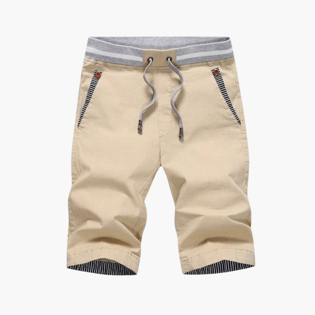Pantaloncini uomo con tasche laterali e orlo risvoltato