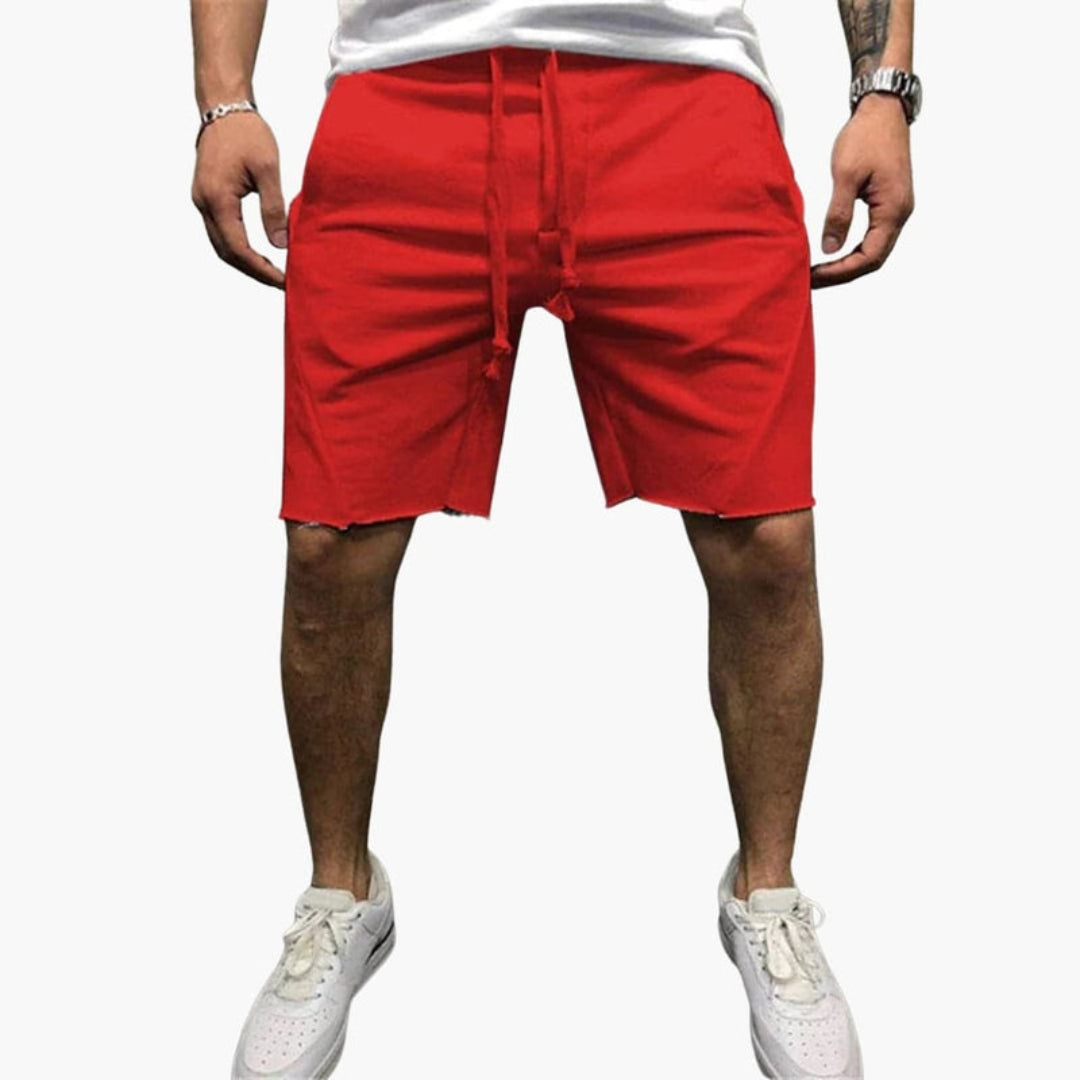 Pantaloncini uomo con vita a coulisse e taglio dritto