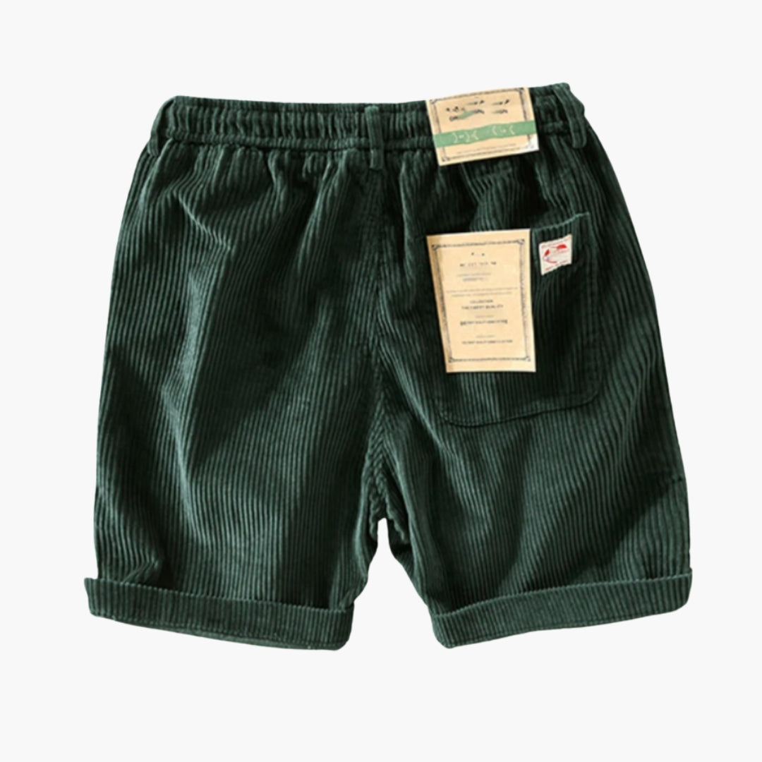 Pantaloncini da uomo in velluto a coste con coulisse