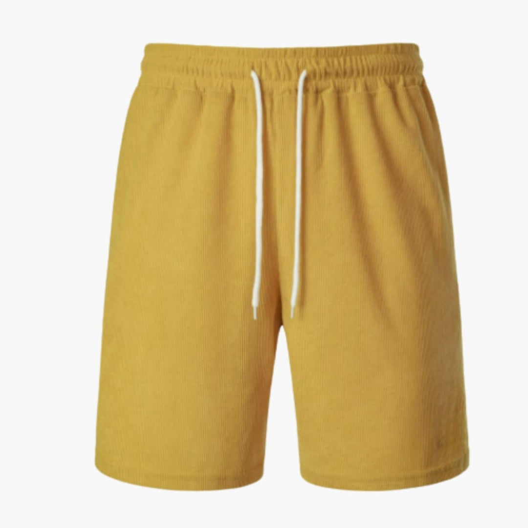 Pantaloncini da uomo in velluto a coste con superficie rigata