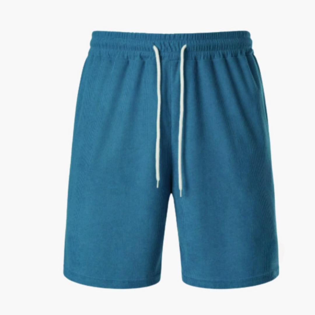 Pantaloncini da uomo in velluto a coste con superficie rigata