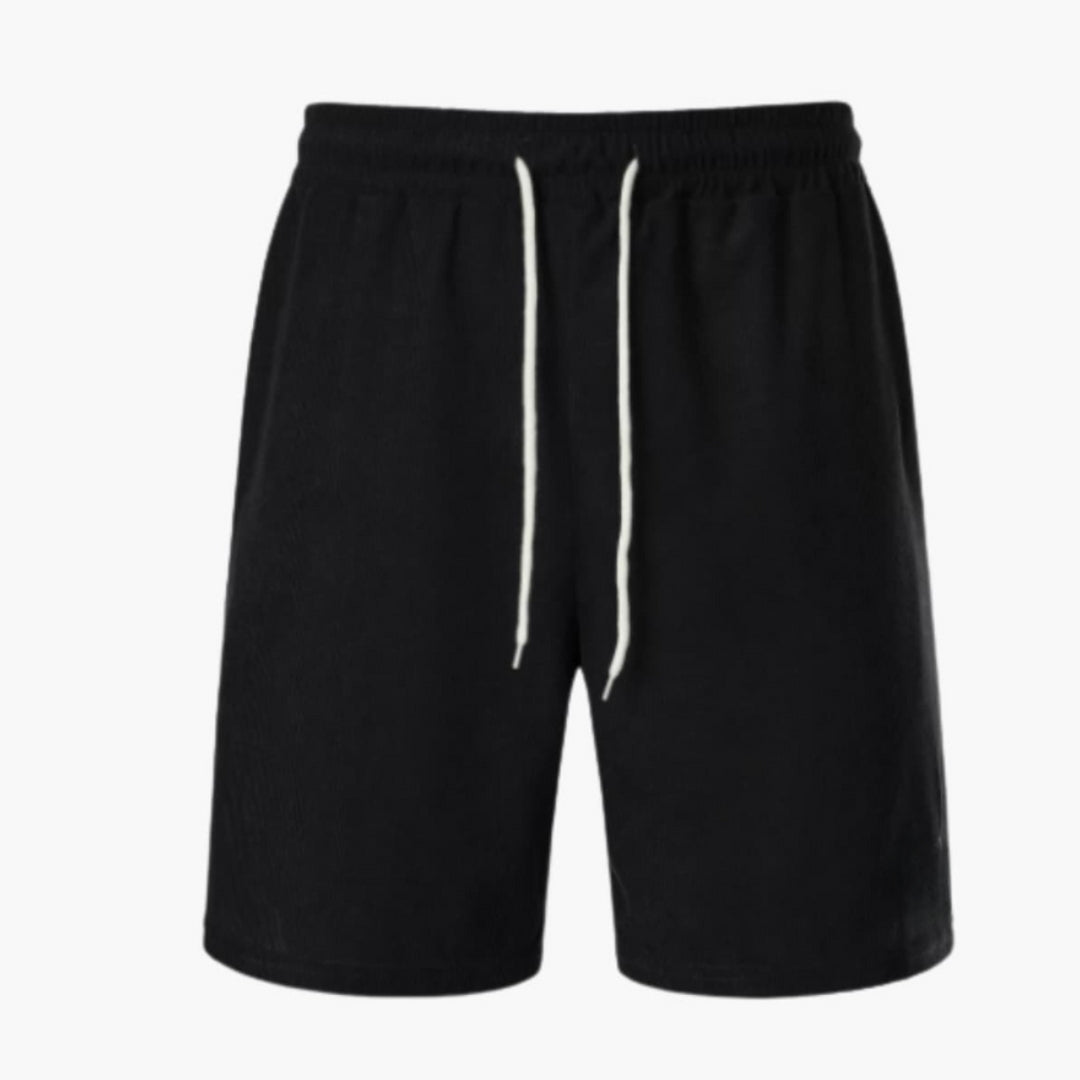 Pantaloncini da uomo in velluto a coste con superficie rigata