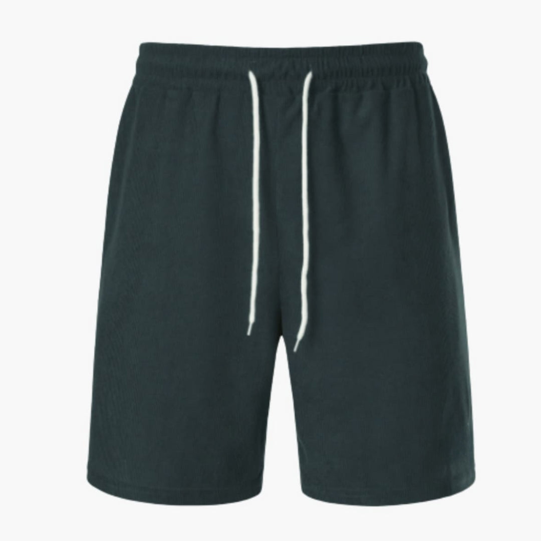Pantaloncini da uomo in velluto a coste con superficie rigata