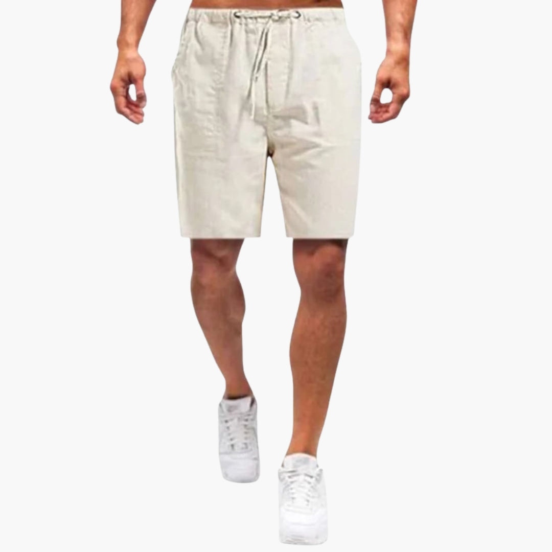 Short homme été avec cordon de serrage et poches latérales