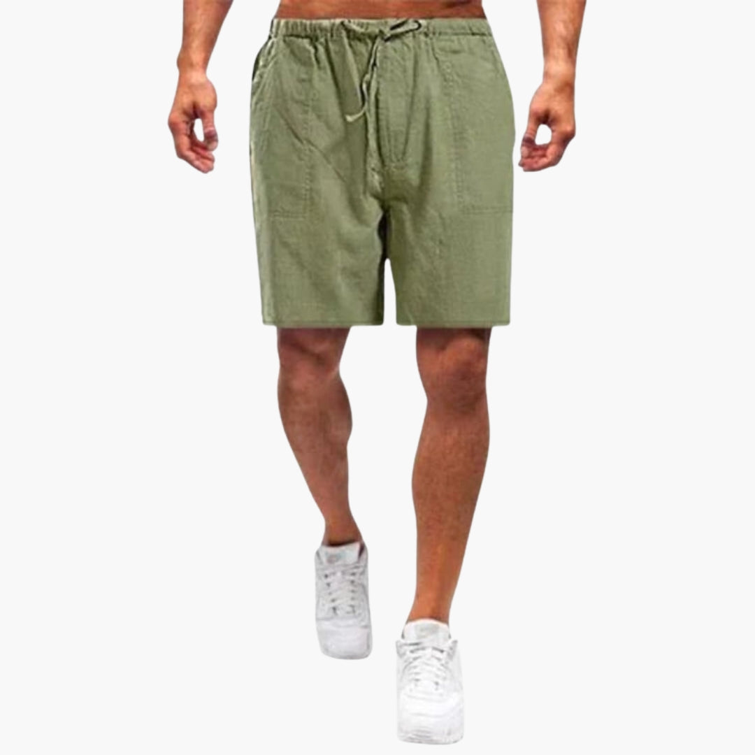 Short homme été avec cordon de serrage et poches latérales
